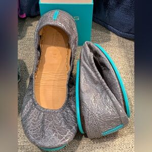 Tieks by Gavrieli Gray and Teal Ballet Flats